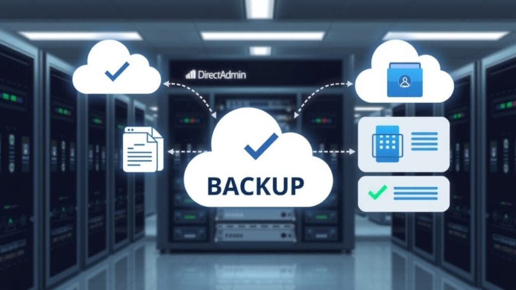 backup verification routine confirming backups on a directadmin vps