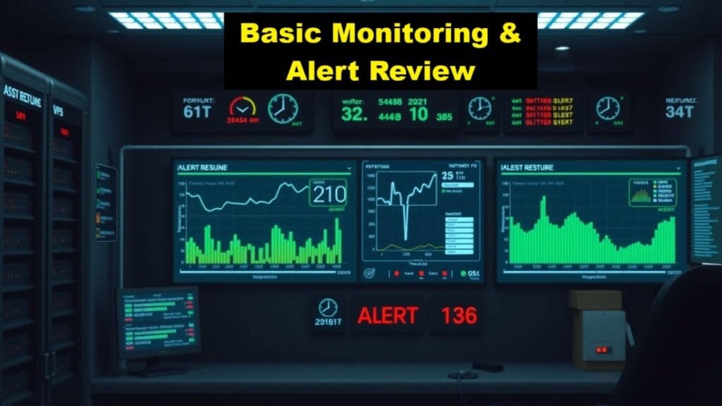 basic monitoring and alert review showing server status on a directadmin vps