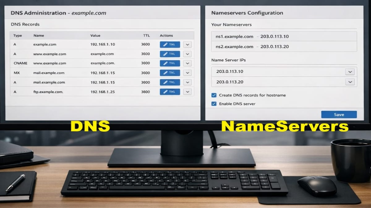 directadmin dns nameserver prerequisites account domain
