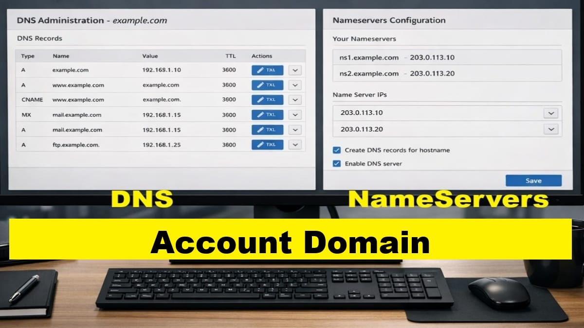 directadmin dns nameserver prerequisites account domain