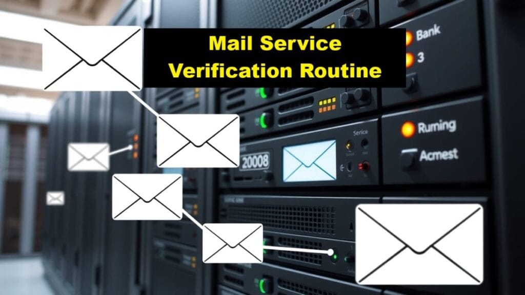 mail service verification showing healthy mail flow on a directadmin vps