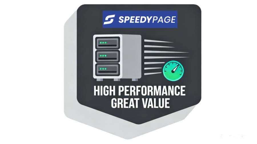 speedypage-performance-badge Performance badge illustration representing SpeedyPage when to choose unmanaged vps